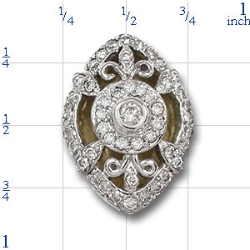 Y1669 14K 14KTT DIAMOND SLIDE 